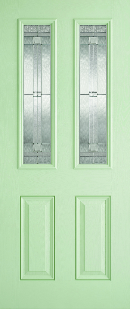 GRP Green Malton 2 Light Composite External Door 