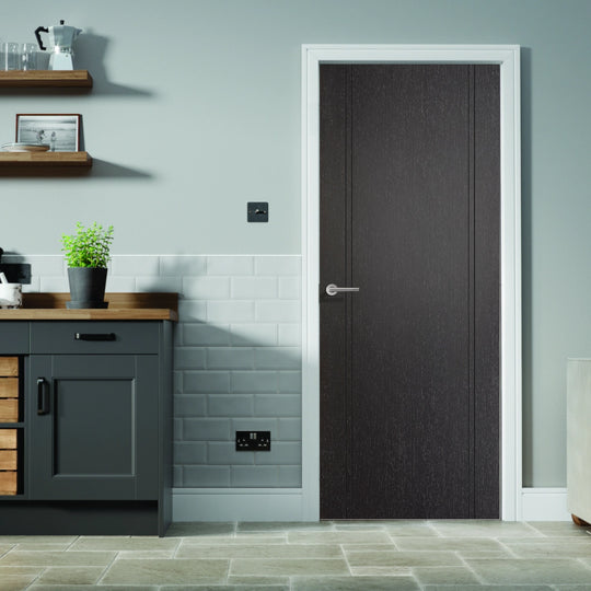 Monaco Black Laminate Fire Door