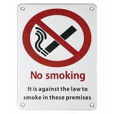 No Smoking Door Sign