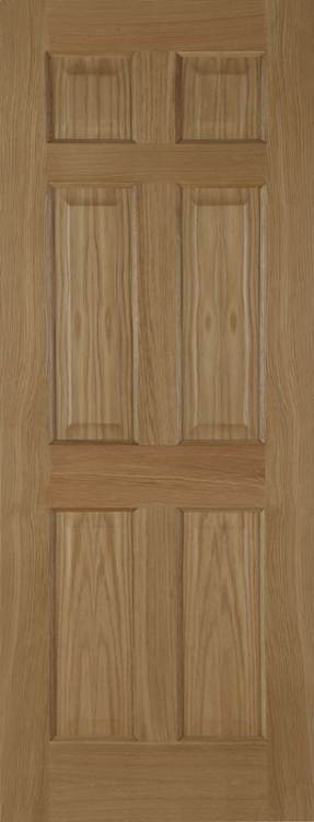 Oak 6 Panel Fire Door