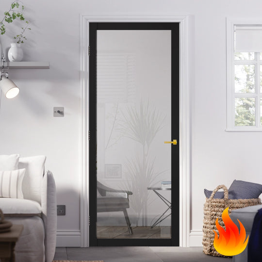 Industrial Style Extra Slim Pattern 10 Fire Door