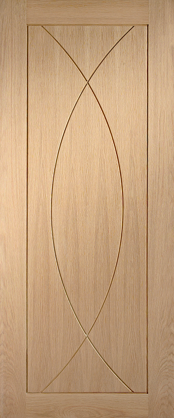 Pesaro Oak fully finished fire rated door, certified FD30