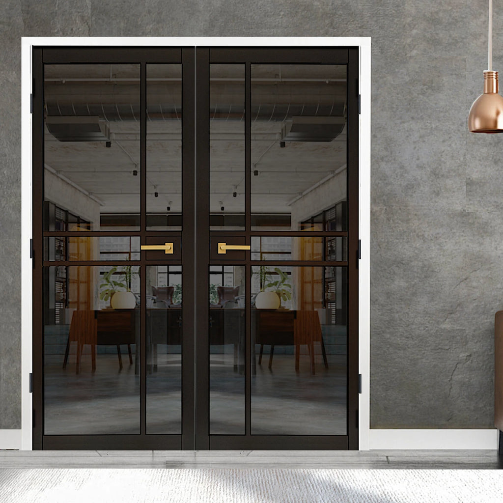 Black Prefinished Tinted Glazed Door Pairs | Tinted Glazed Door Pairs ...