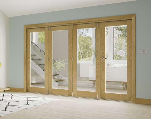 Smart Fold Unfinished Oak Room Divider