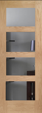 Sliding French Doors with Shaker Clear Glazed Doors 
