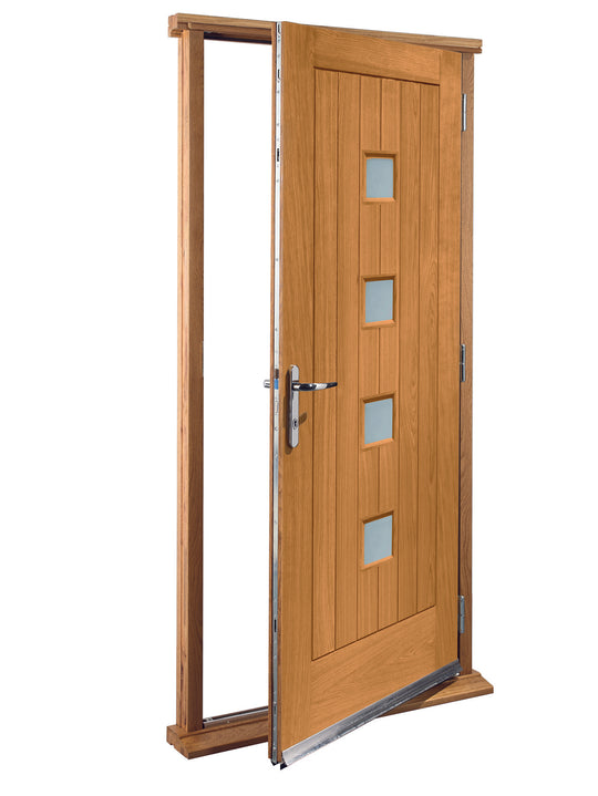 Siena Oak With Obscure Glass Doorset