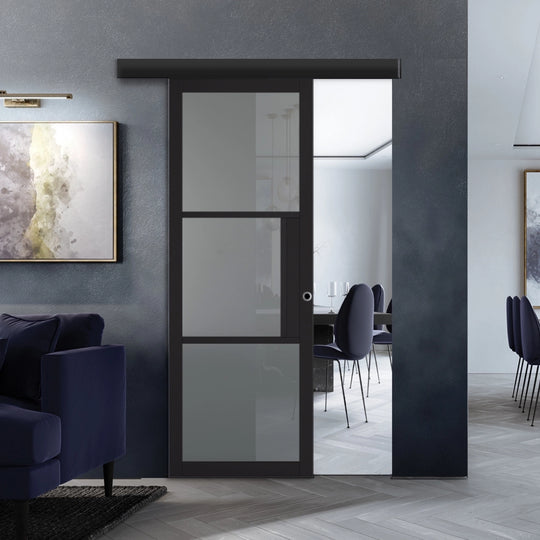 Tribeca Tinted Glazed Sliding Door Set with Pelmet