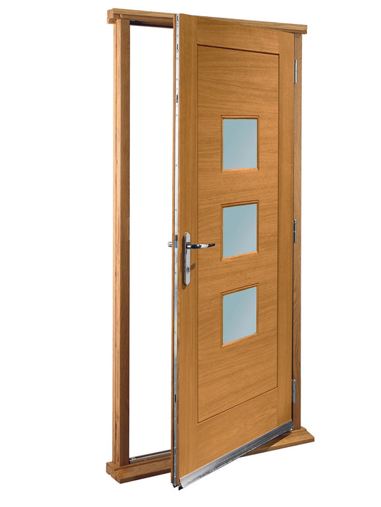 Turin Oak With Obscure Glass Doorset