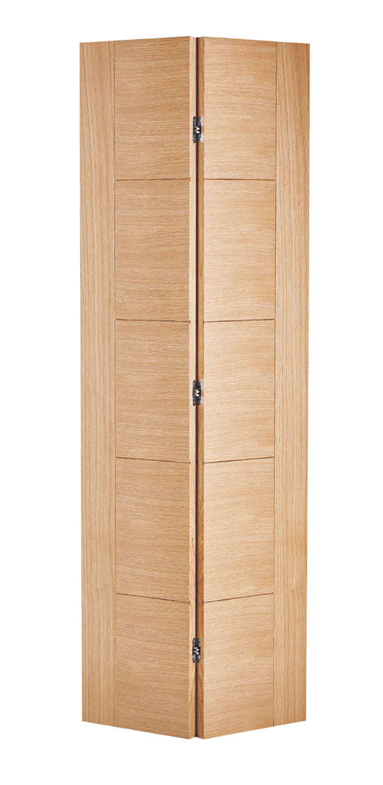 Contemporary Oak 6006 Bifold Door Fully Finished