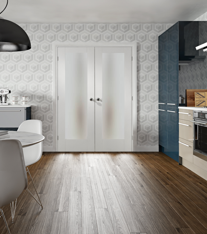 Buy Pattern 10 White Obscure Pair | Emerald Doors