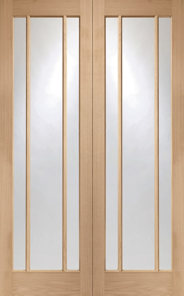 Oak Worcester Glazed French Doors