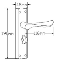 Yonne Lever On Backplate Bathroom Lock