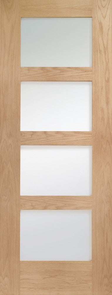 Oak Shaker 4 Light Single Door Room Divider with Matching Side Panel 