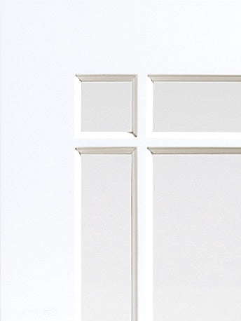 White Cheshire Double Sliding Door System Clear Glazed