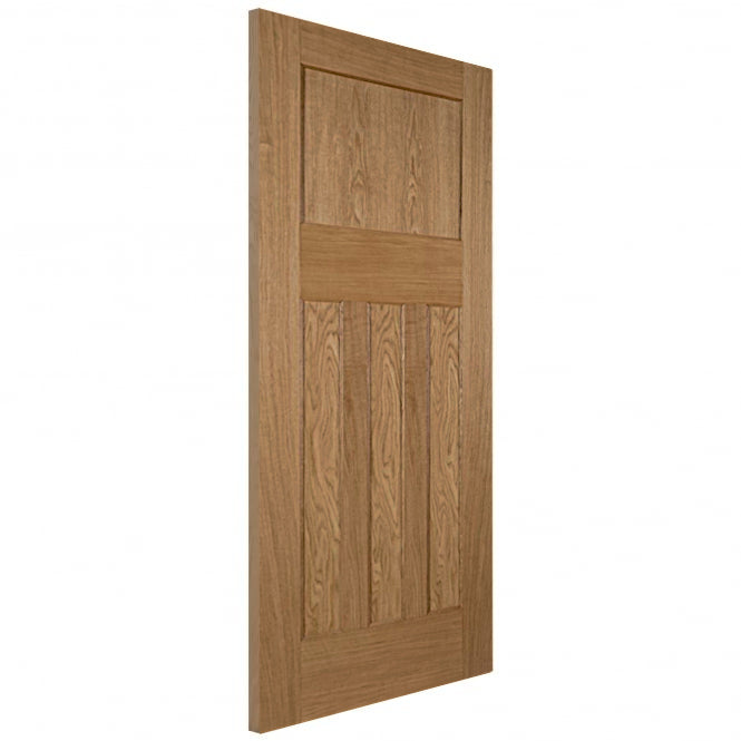 1930's Style Oak Internal Door Skewed Image