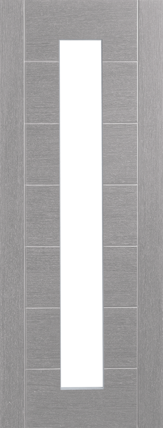 Grey Palermo Door with Clear Glass