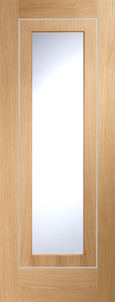 Varese Oak with Clear Glass Internal Door