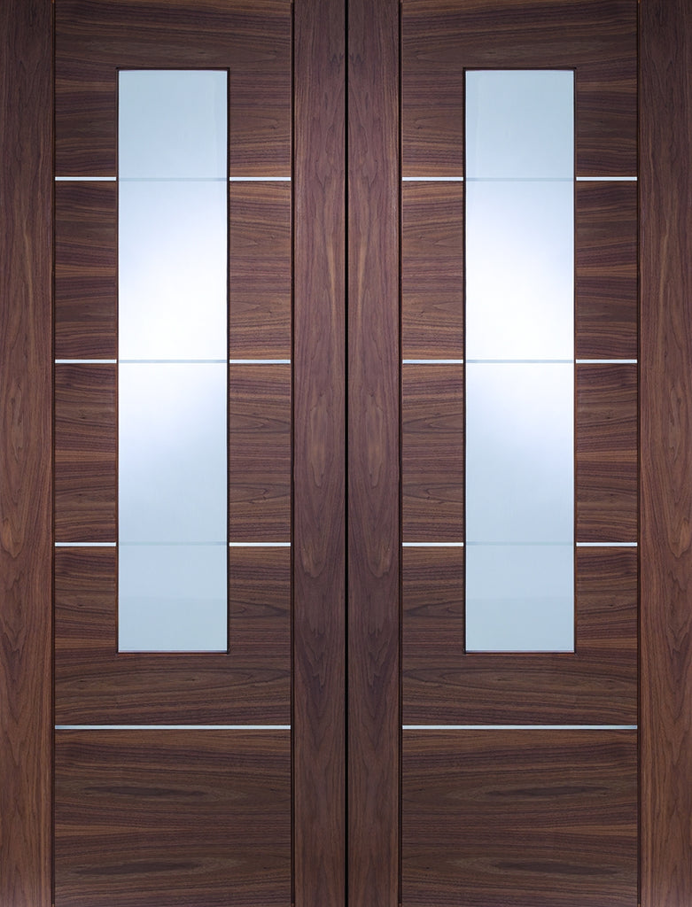 Walnut Portici Custom Made Glazed French Doors 