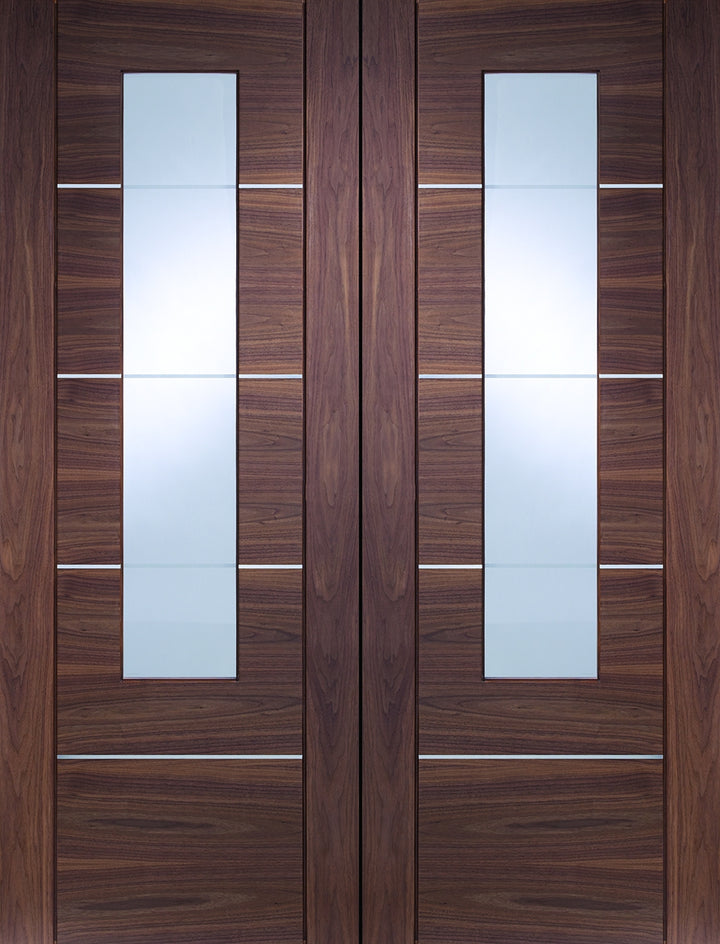 Walnut Portici Custom Made Glazed French Doors 