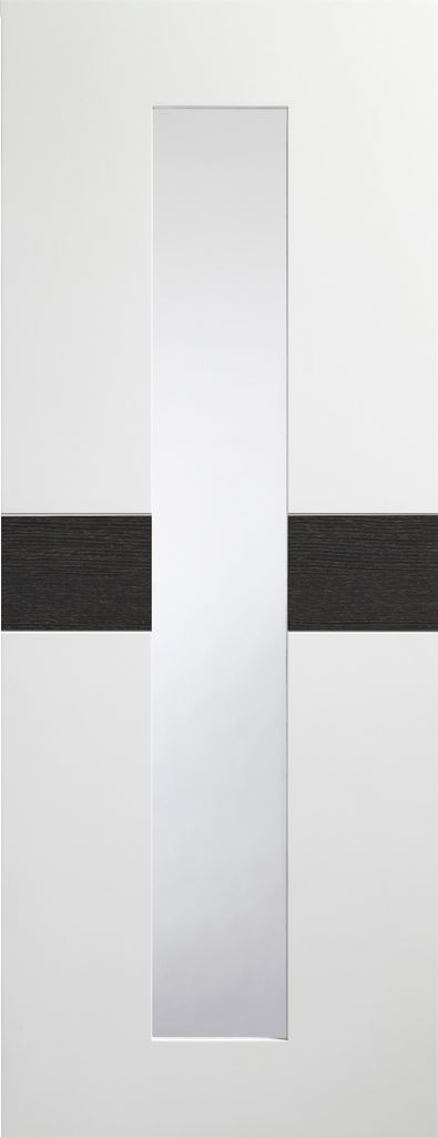 Asti White Grey with Clear Glass Internal Door