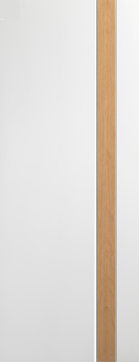 Praiano White Internal Door with Oak Insert