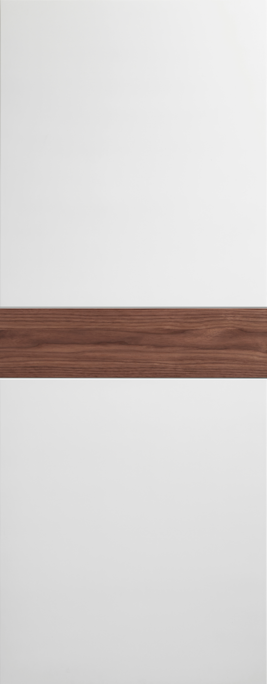Asti White Internal Door with Walnut Insert