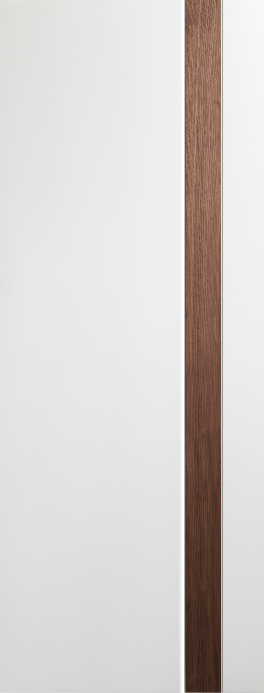 Praiano White Fire Door with Walnut Insert