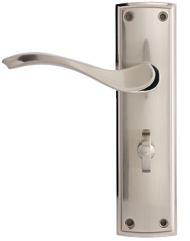 Ardeche Lever On Backplate Bathroom Lock