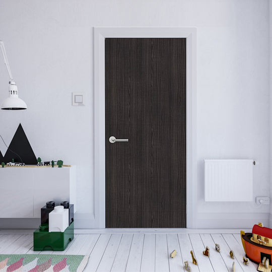 Ash Dark Grey Flush Fire Door