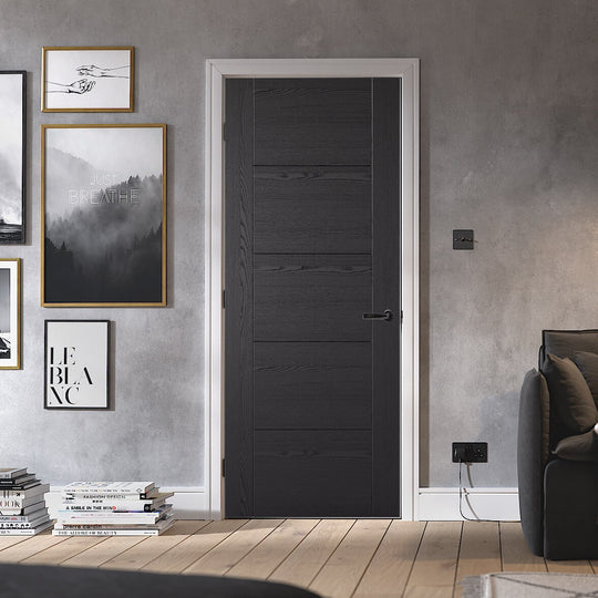 Black Ash Vancouver Laminate Internal Door