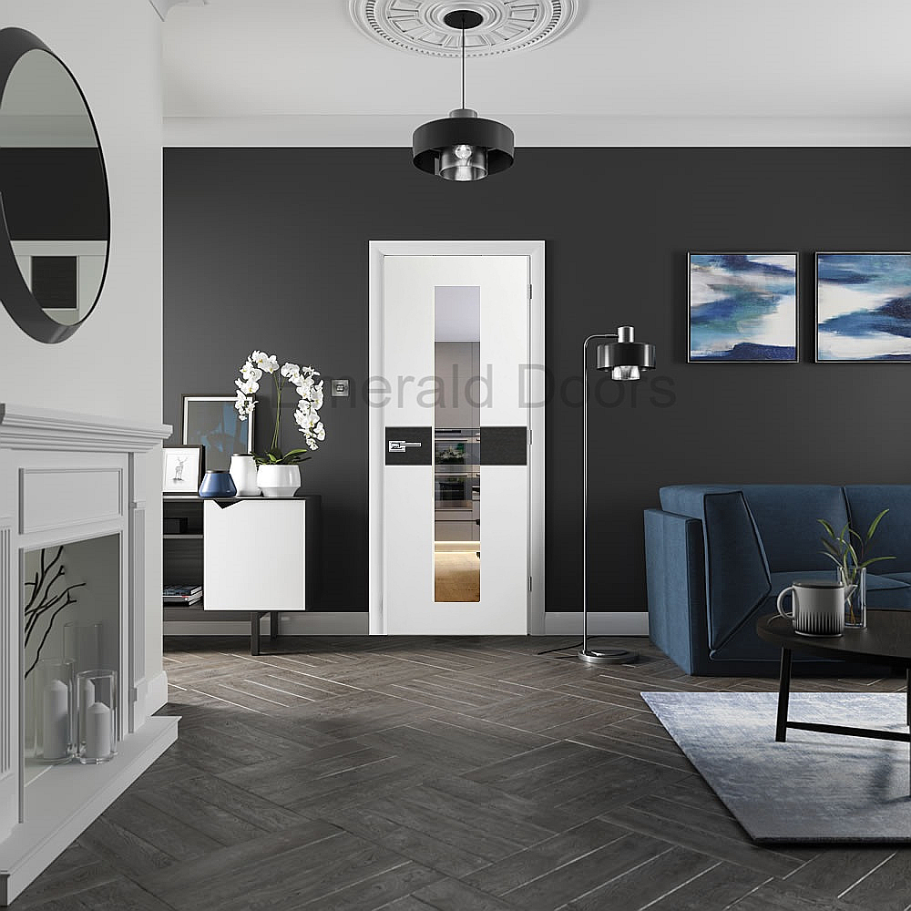 Asti White Grey with Clear Glass