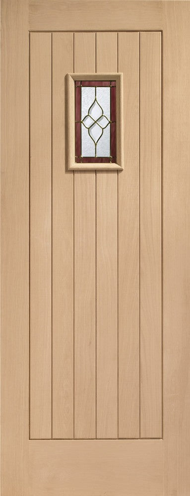 Clearance Chancery Onxy Tri -Glzed External Oak Door