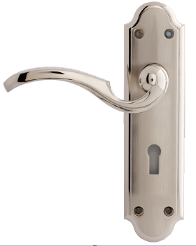 Aubetin Lever On Backplate Keylock