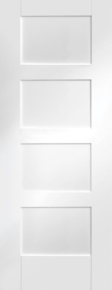 Shaker 4 Panel White Fire Rated Pocket Door System