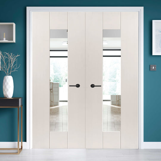 Axis White Glazed Door Pair