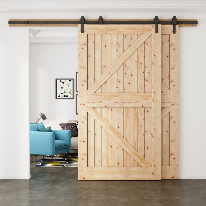 Matt Black Double Door Bypass Track For Double Doors 