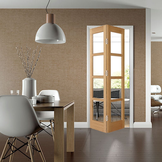 Custom Made Oak Bardsley Glazed Bifold