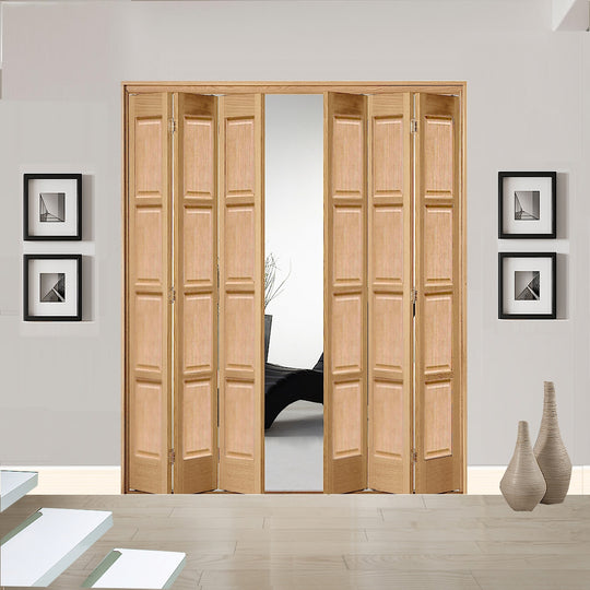 6 Leaf Oak Bardsley 4 Panel Bi-Folding Set