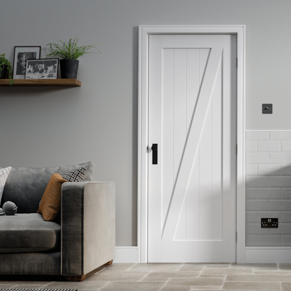 Barn Style White Internal Door 