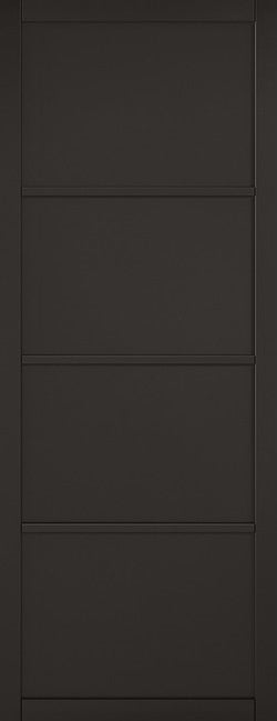 Soho Black 4 Panel Interior Door Primed | Emerald Doors