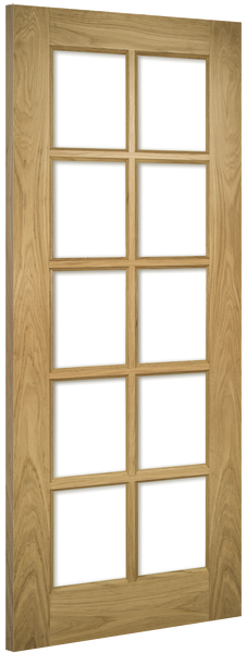 Oak Bristol Internal Door with Clear Bevelled Glass