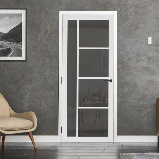 Enova White Tinted Glazed Industrial Style Door