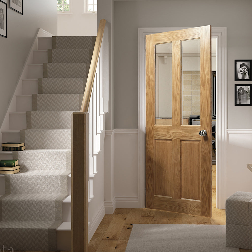 Bury Oak Prefinished Clear Glazed Internal Door 