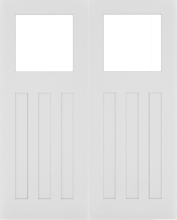 Cambridge Clear Glazed White Door Pair