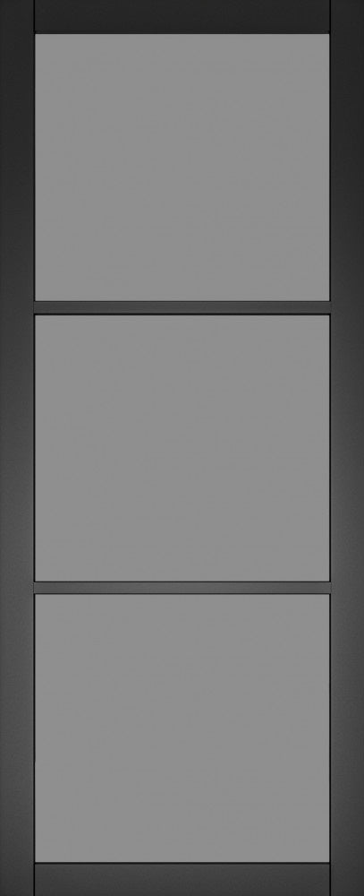 Black 3L Tinted Glazed Pocket Door Set