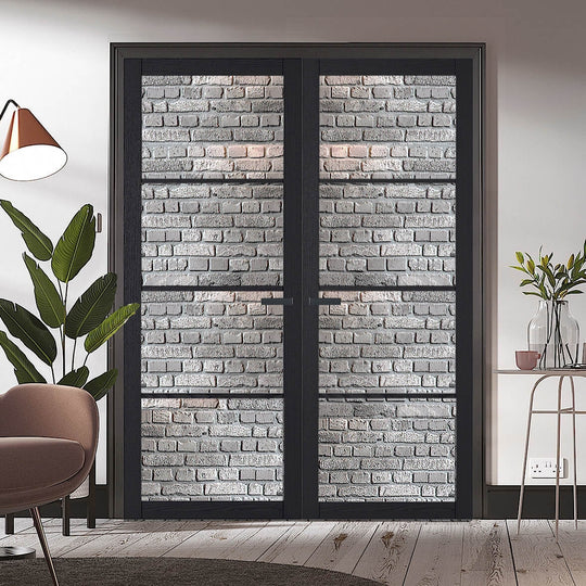 Charcoal Soho 4L Industrial Style Door Pair