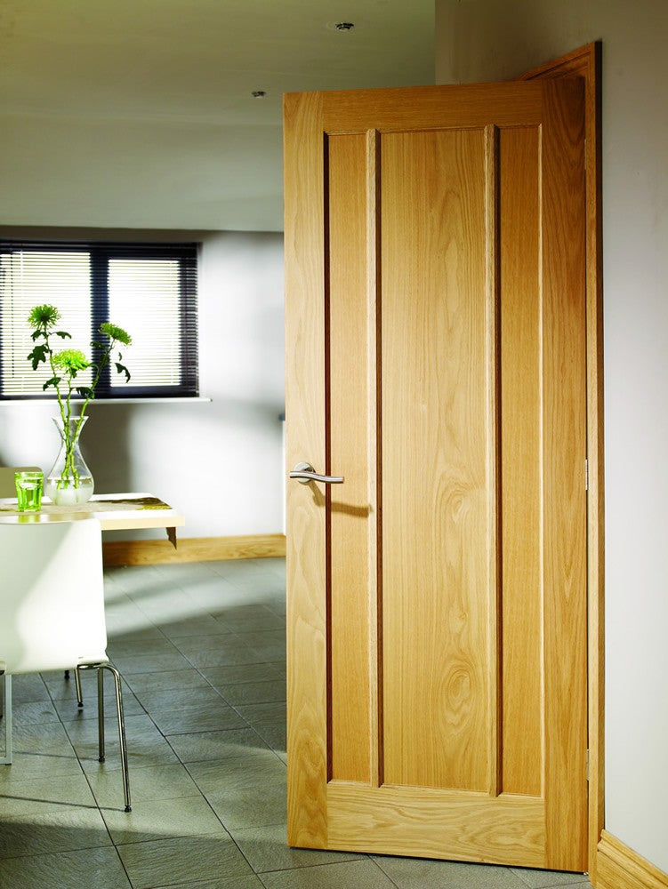 Worcester Oak Double Sliding Door System