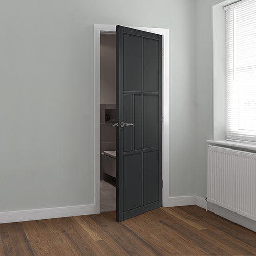 Black Civic 6P Industrial Style Door Fully Finished