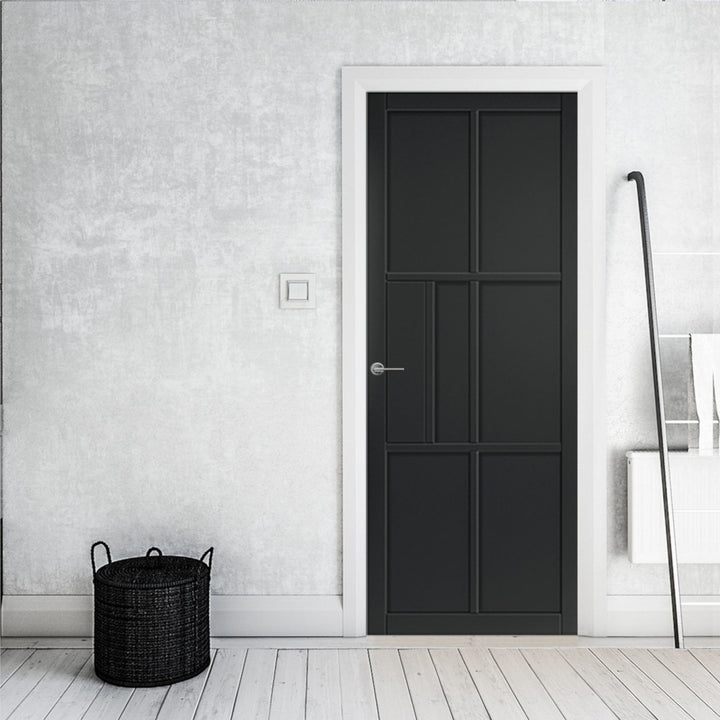 Black Civic 6P Industrial Style Door Fully Finished