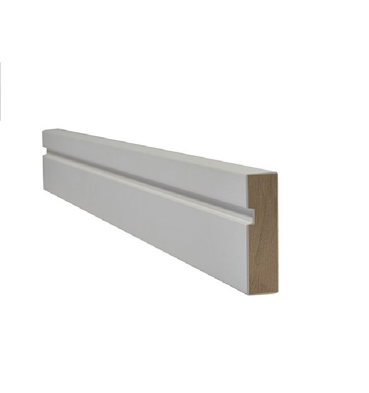 White Grooved Contemporary Architrave 